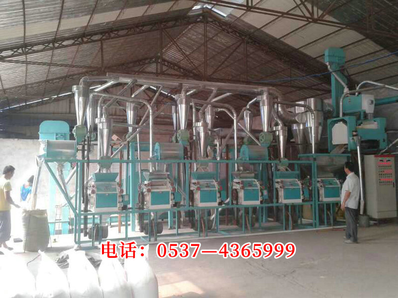 6FTDP-30每小时加工小麦，玉米，高粱1200KG总动力65KW设备占地长15米宽6米高4.jpg