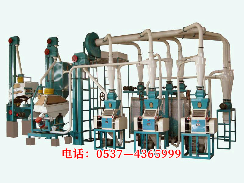 6FTDP-12每小时加工小麦，玉米，高粱500KG,总动力35.6KW，设备占地长8m宽6m高4m.jpg