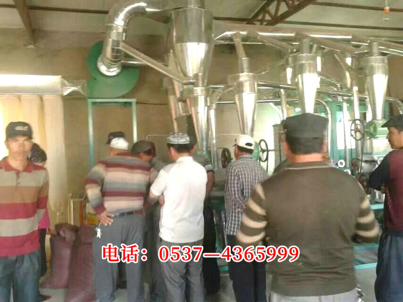 巴楚3家客户参观面粉机.jpg